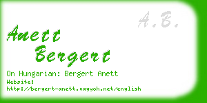 anett bergert business card